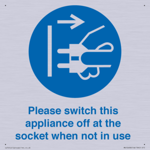 Please switch this appliance off at the socket when not in use